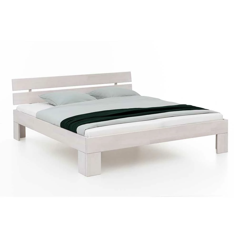 Kernbuche Scandi Doppelbett In Weiß - Paryra 8 Kernbuche Scandi Doppelbett In Weiß - Paryra – Bild 6