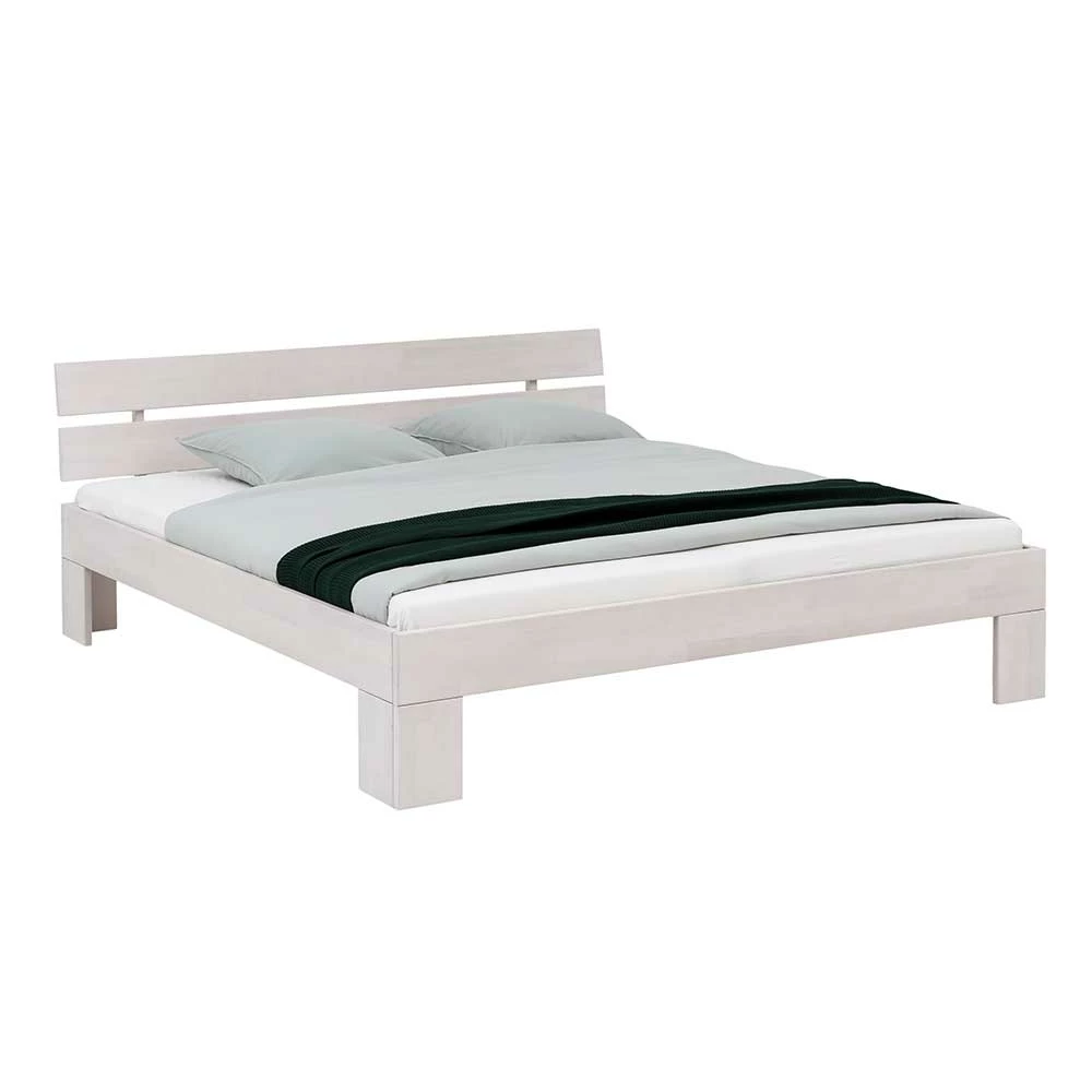 Kernbuche Scandi Doppelbett In Weiß - Paryra 3 Kernbuche Scandi Doppelbett In Weiß - Paryra