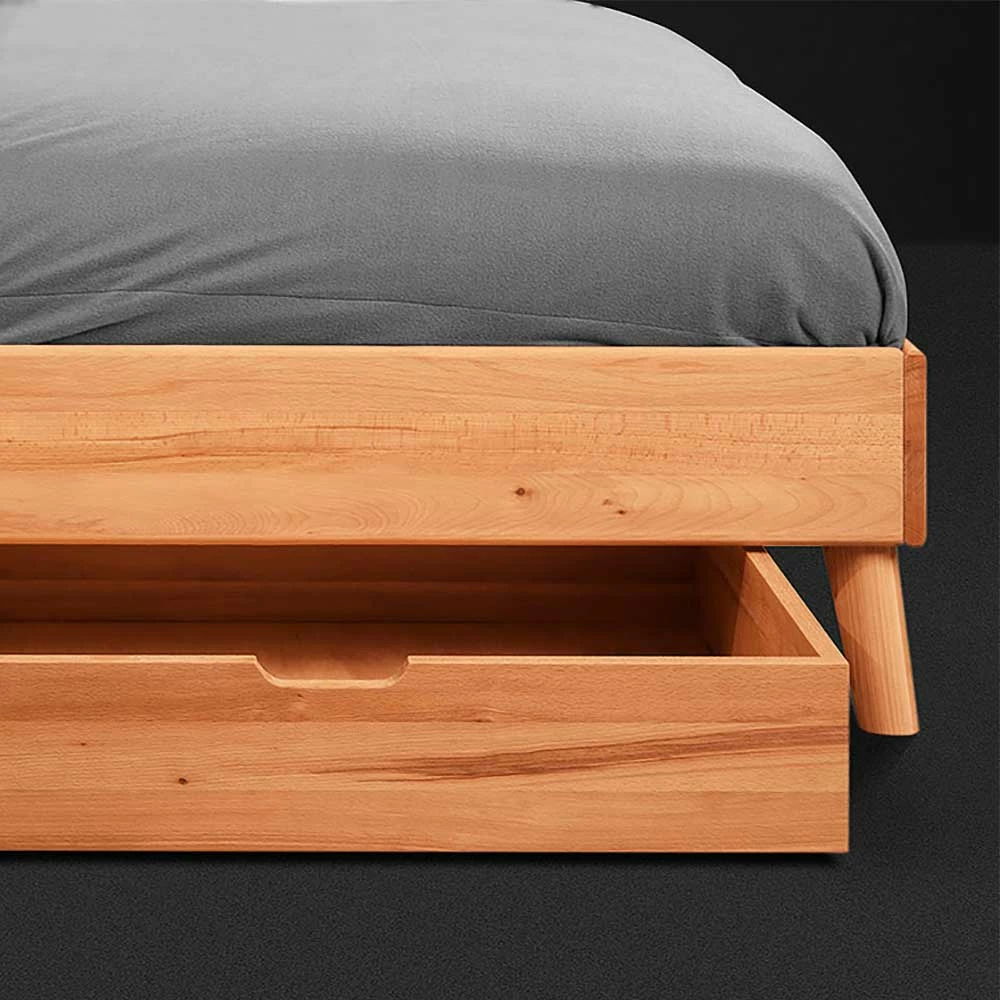 Kernbuche Single Bett Mit Bettkasten - Junola 4 Kernbuche Single Bett Mit Bettkasten - Junola – Bild 2
