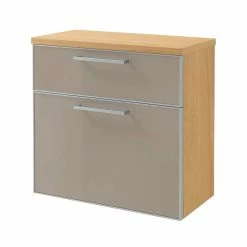 Kleiner Schuhschrank Aykunia In Taupe Glas Beschichtet