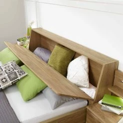 Komfort Doppelbett Navumel Mit Stauraum-Kopfteil -Renzo Shop komfort doppelbett stauraum kopfteil teilmassive eiche navumel 05