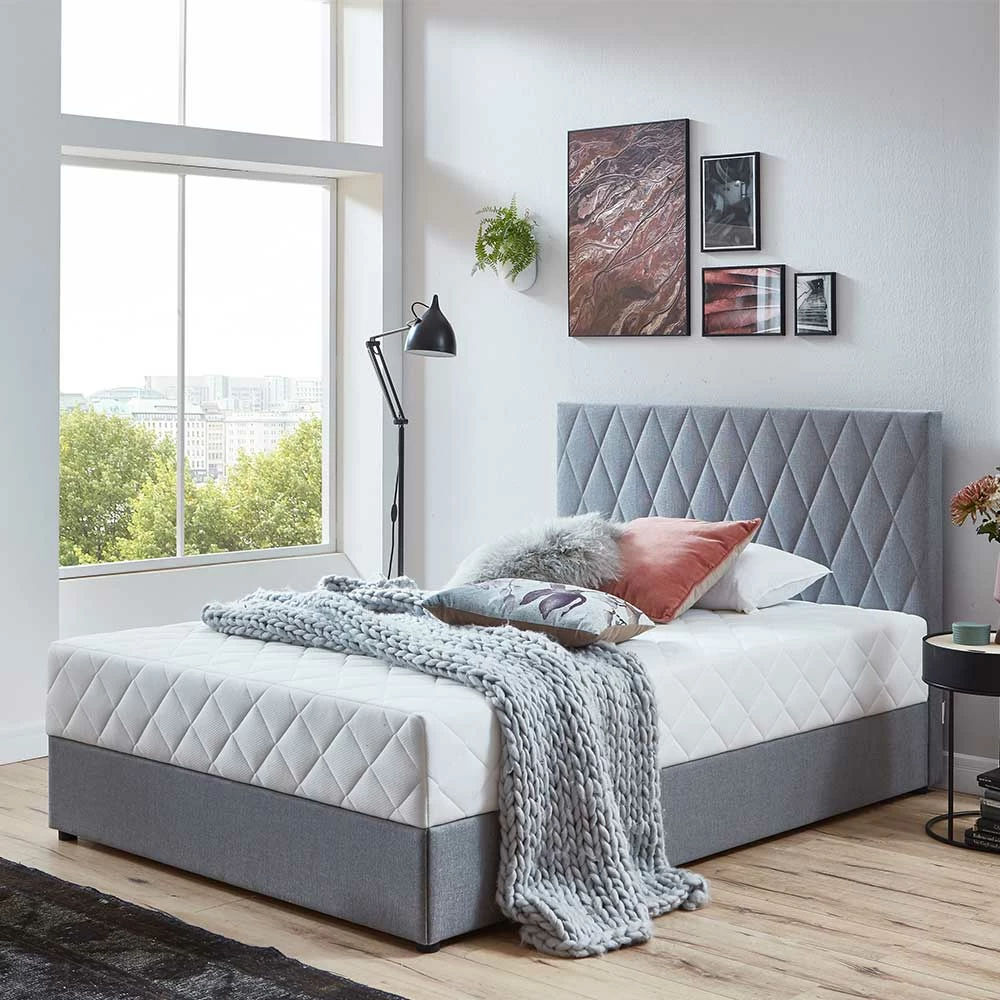 Komplettes Polsterbett H2 Mit Stauraum - Enda – Bild 2