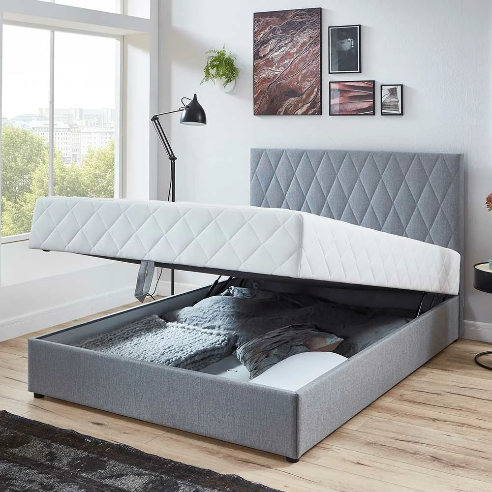 Komplettes Polsterbett H2 Mit Stauraum - Enda – Bild 3