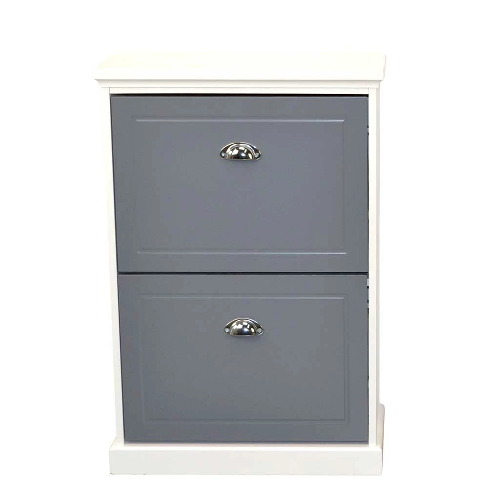 Landhaus Schuhkommode Mit Zwei Klappfächern - Vennas – Bild 2