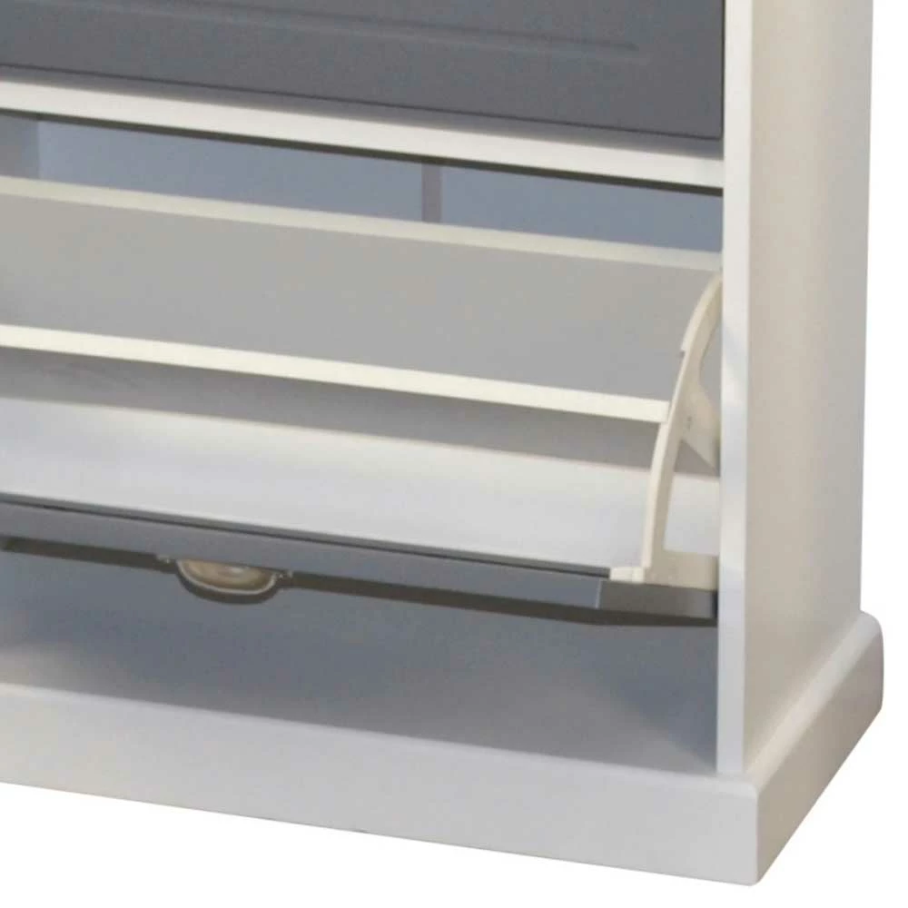 Landhaus Schuhkommode Mit Zwei Klappfächern - Vennas – Bild 4