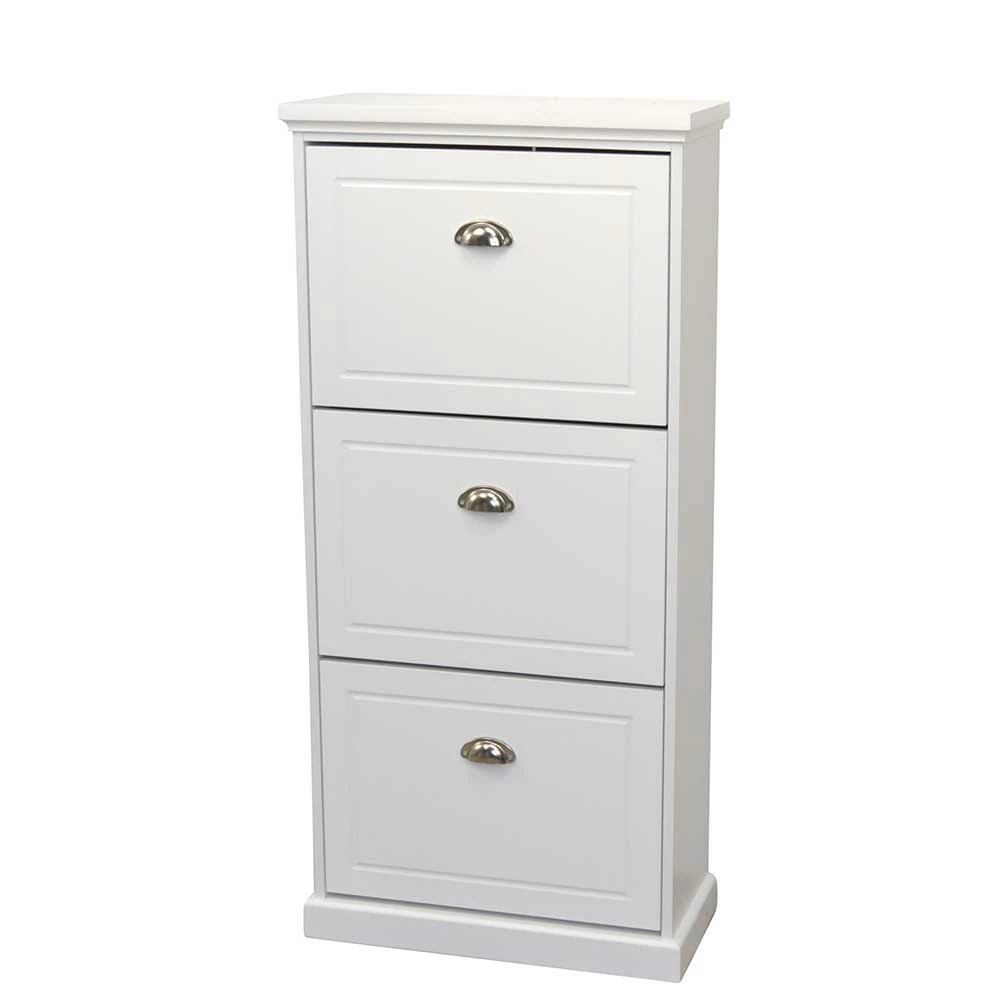 Landhaus Schuhschrank Mit Drei Schuhwalzen - Vanila â Bild 2