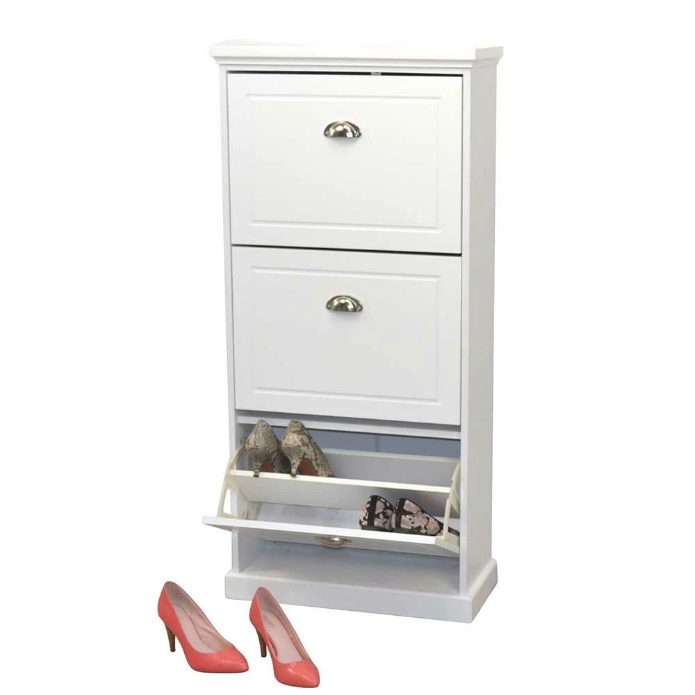 Landhaus Schuhschrank Mit Drei Schuhwalzen - Vanila â Bild 3