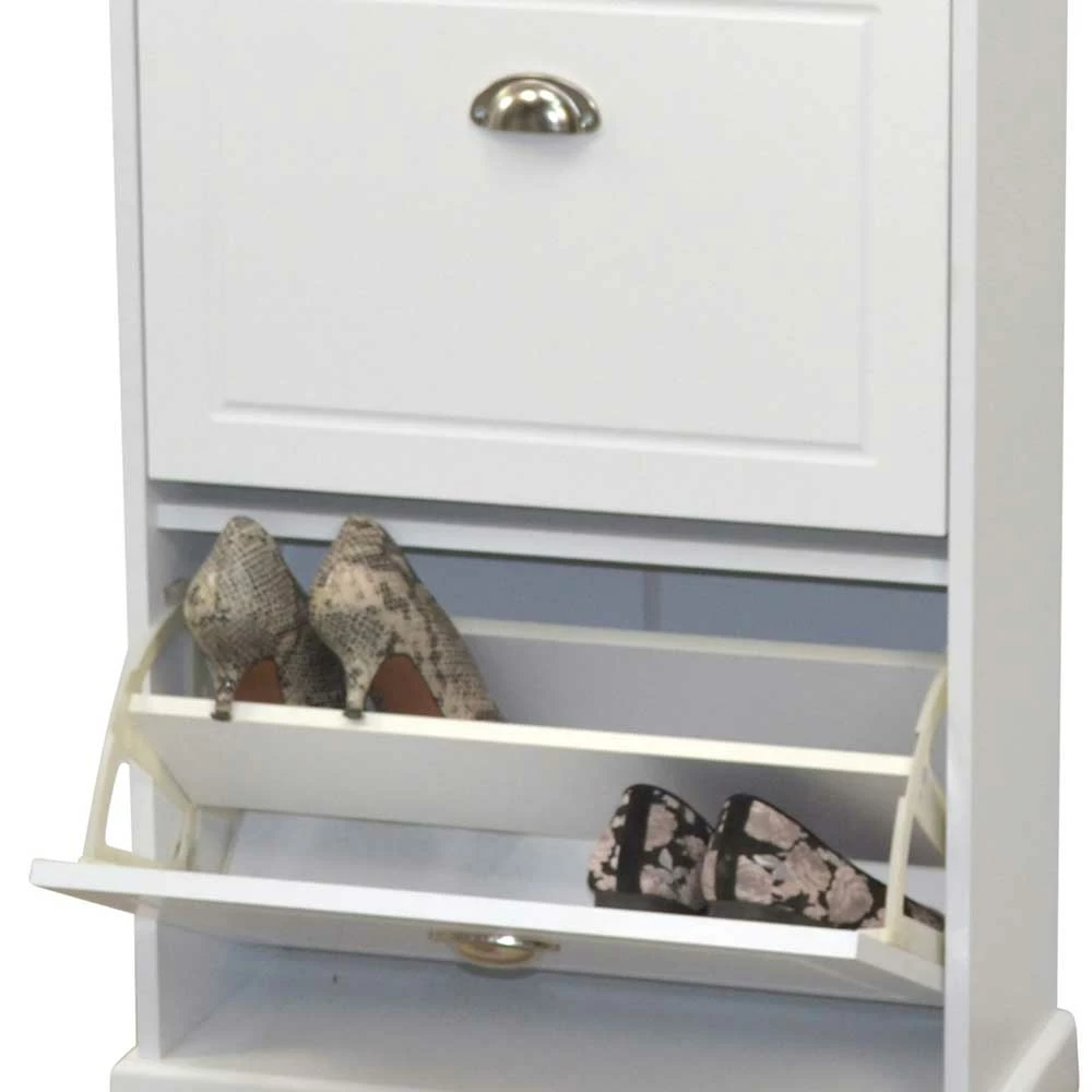 Landhaus Schuhschrank Mit Drei Schuhwalzen - Vanila â Bild 4