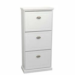 Landhaus Schuhschrank Mit Drei Schuhwalzen - Vanila