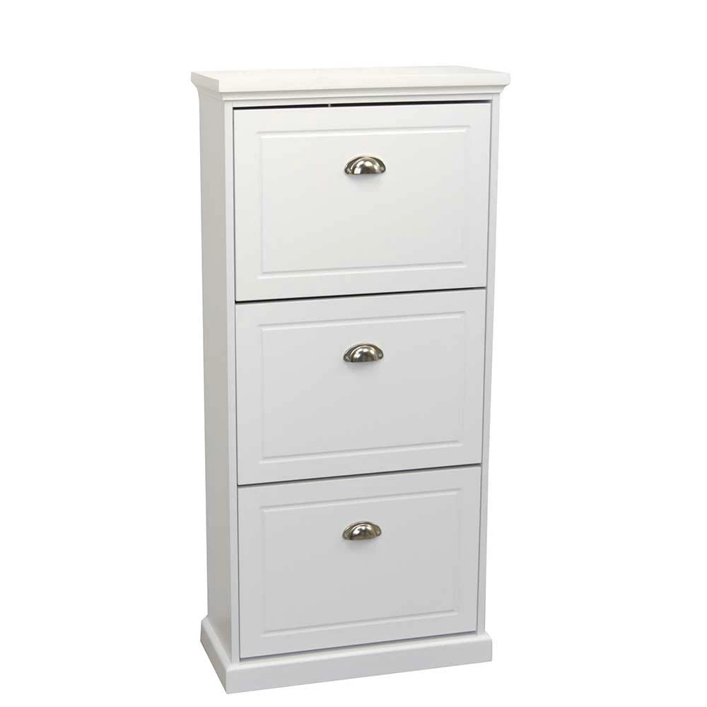 Landhaus Schuhschrank Mit Drei Schuhwalzen - Vanila