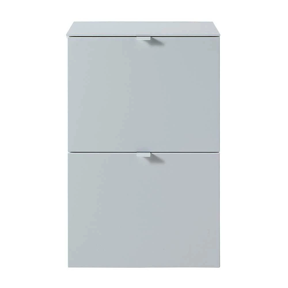 Lichtgrauer Klappenschrank Für Schuhe - Indiesta – Bild 2