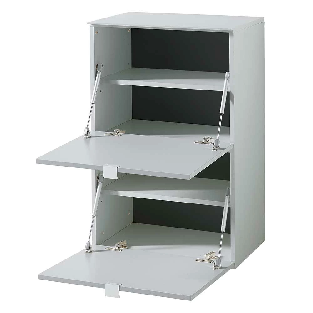 Lichtgrauer Klappenschrank Für Schuhe - Indiesta – Bild 3