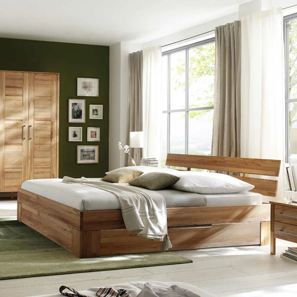 Massivholzbett Lianzo Aus Kernbuche (dreiteilig) – Bild 2