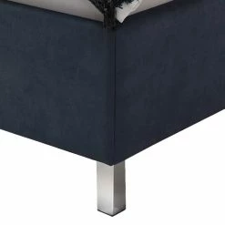 Microfaser Bett In Blaugrau & Chrom - Jaina 11 Microfaser Bett In Blaugrau & Chrom - Jaina -Renzo Shop microfaser bett in blaugrau chrom mit stauraum bettkasten jaina 03