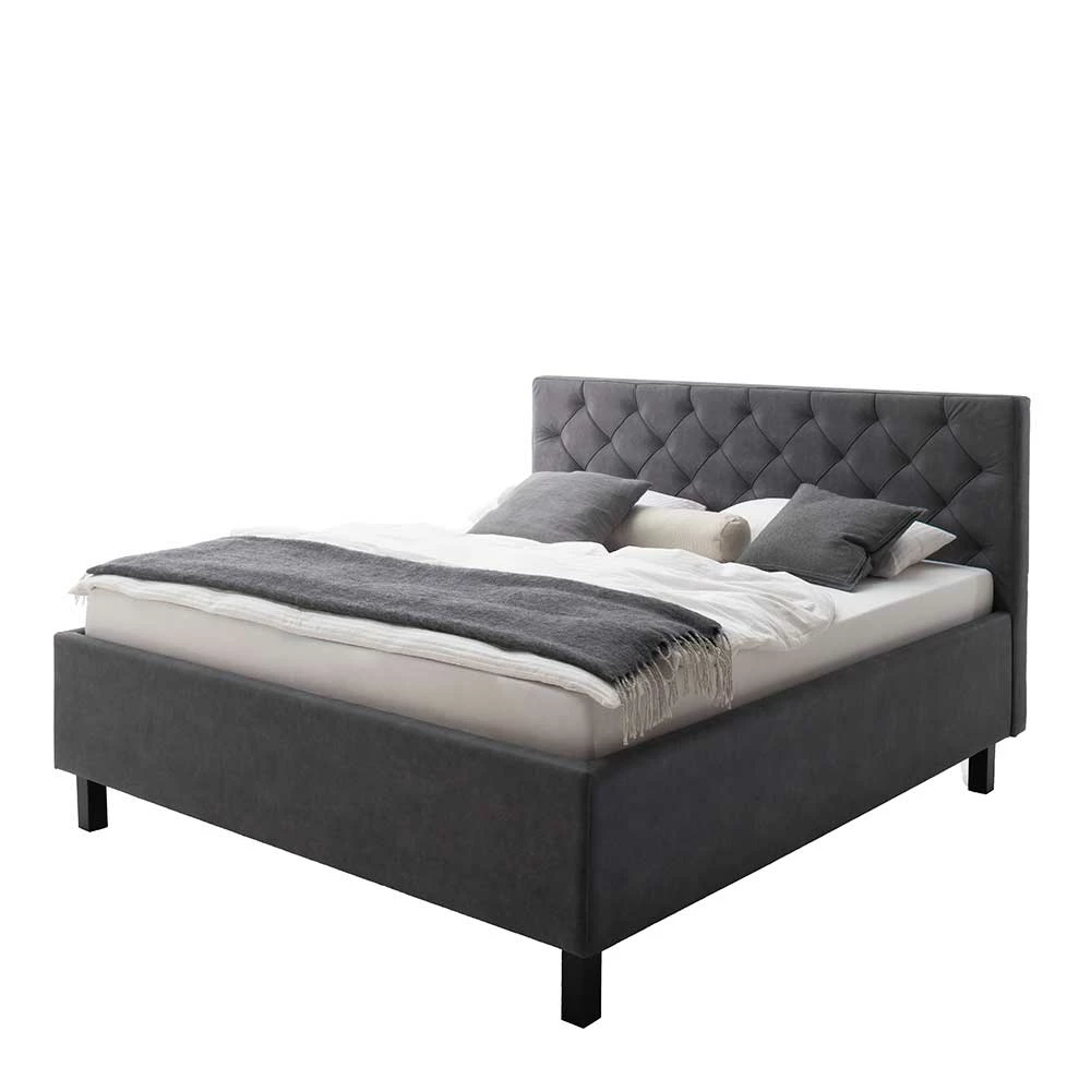 Microfaser Doppelbett Mit Bettkasten - Canossa