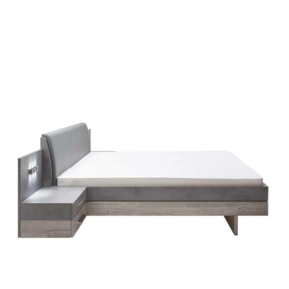 Moderne Bettanlage Mit LED Beleuchtung - Milvian (dreiteilig) – Bild 5