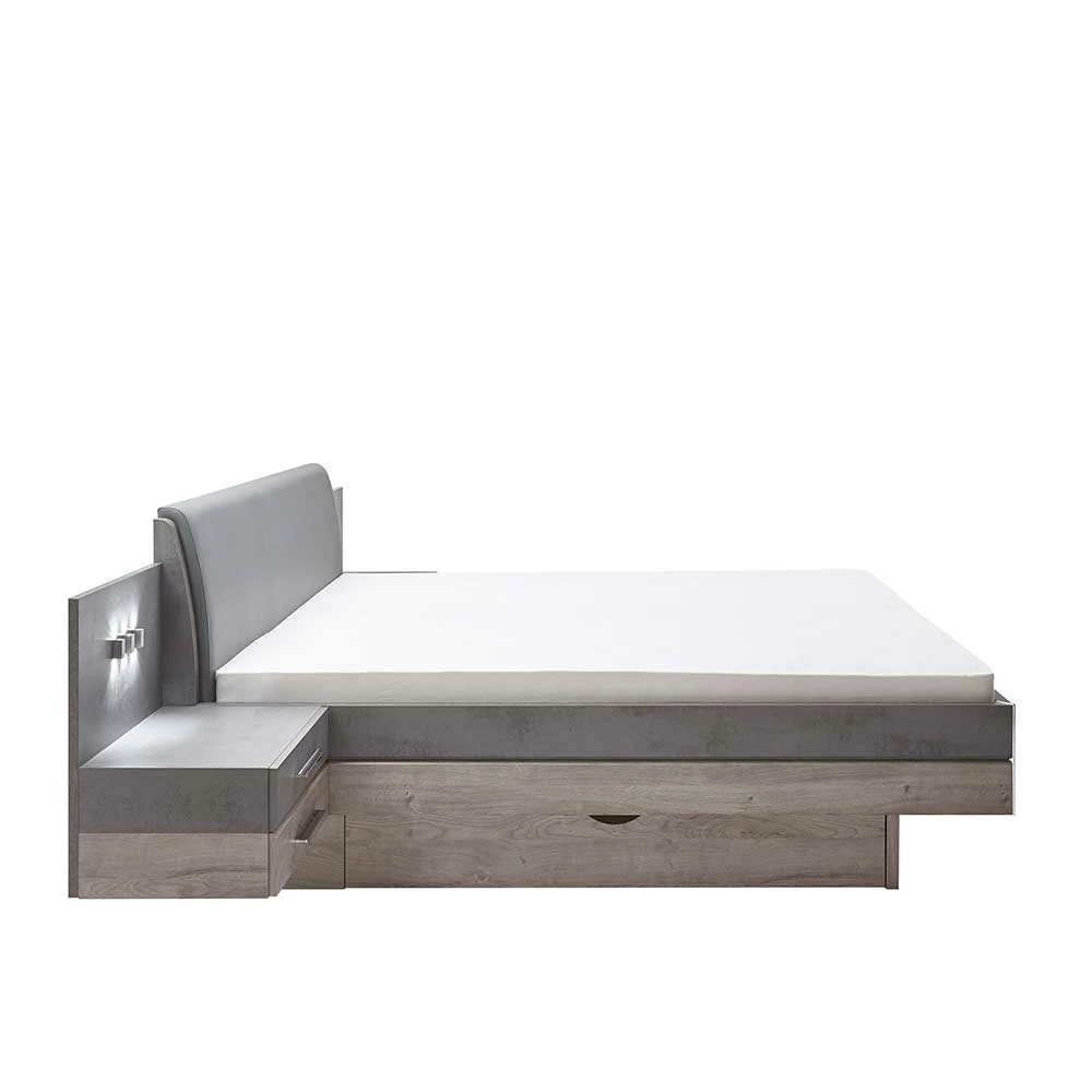 Moderne Bettanlage Mit LED Beleuchtung - Milvian (dreiteilig) – Bild 6