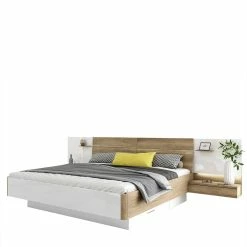 Modernes Bett Mit Nachtkommoden - Janathon