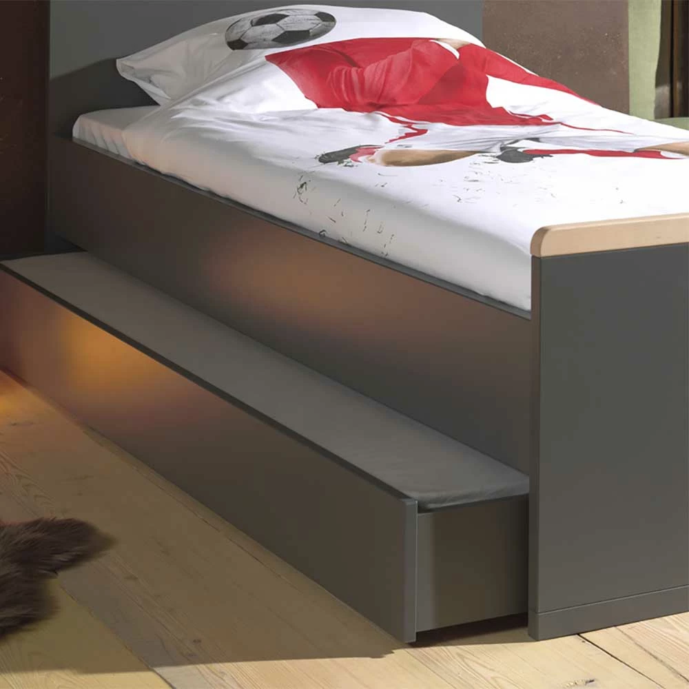 Modernes Jugendzimmer Bett In Anthrazit - Navlius 4 Modernes Jugendzimmer Bett In Anthrazit - Navlius – Bild 2