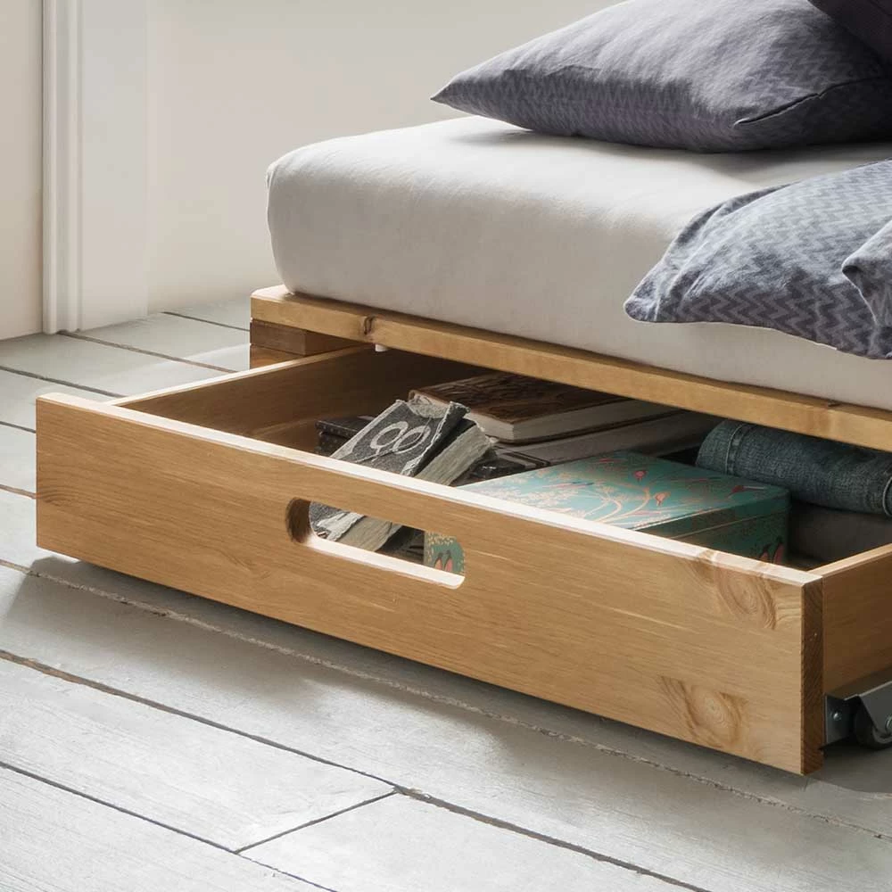 Modernes Palettenbett Aus Geöltem Kiefernholz - Lira – Bild 2