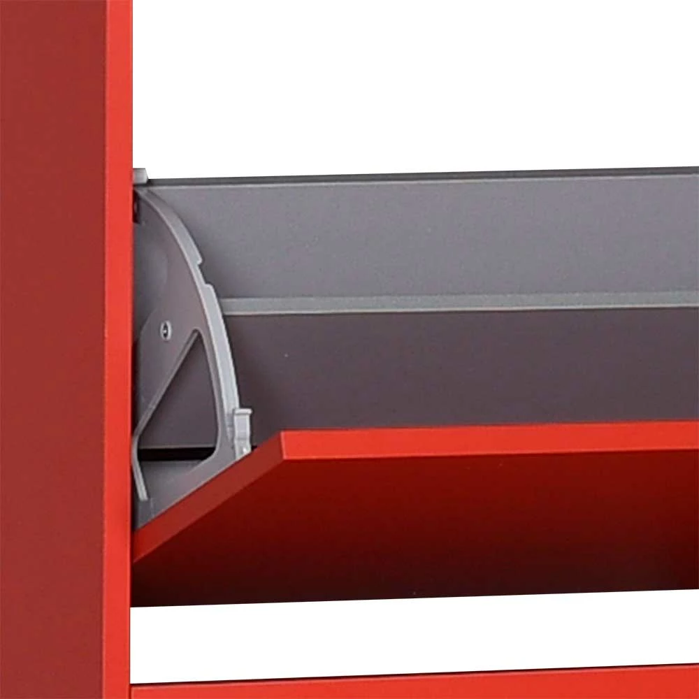 Rote 2 Klappen Kommode Für Schuhe - Karahol – Bild 5