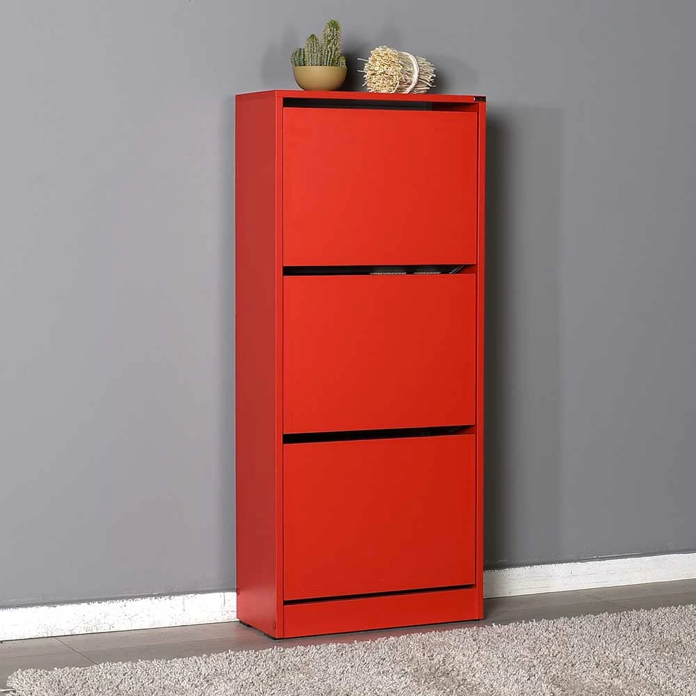 Roter Schrank Für Schuhe 51x119x26 Cm - Adine – Bild 2