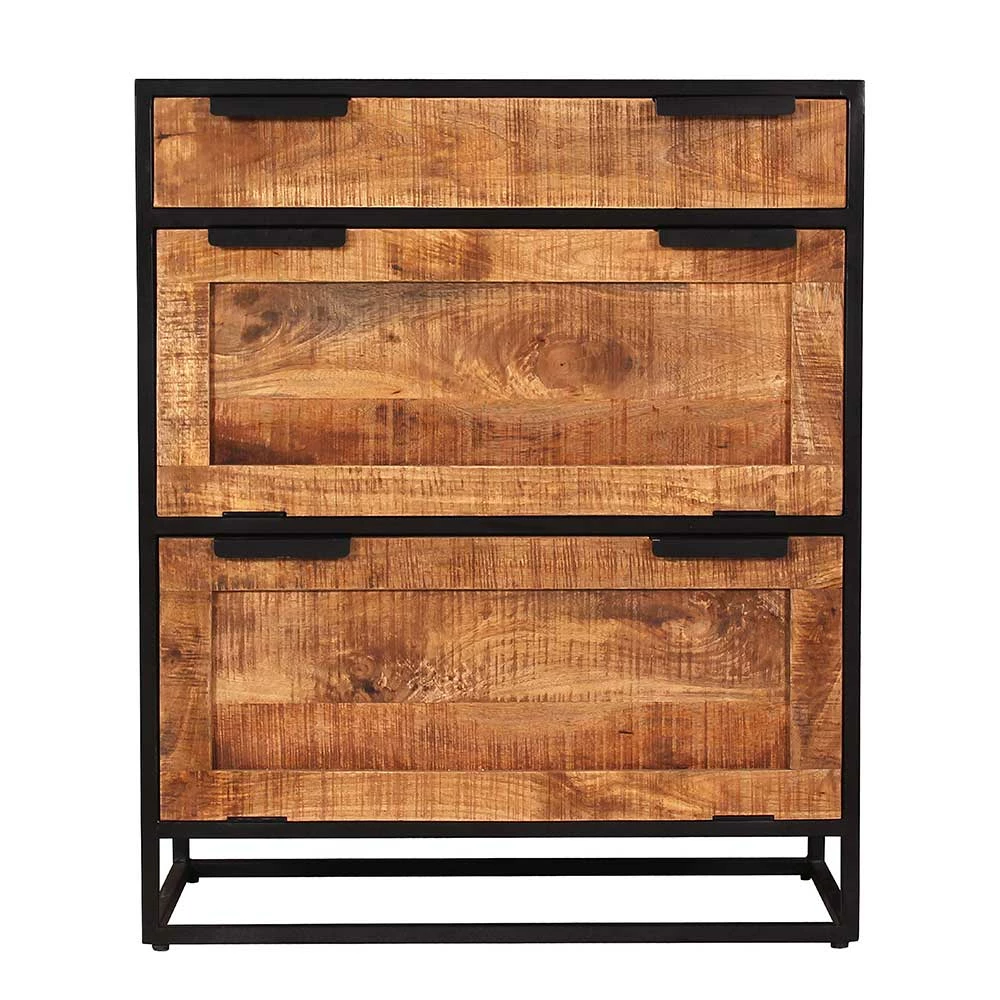 Rustikaler Schuhschrank Im Industrial Style - Evradon – Bild 2