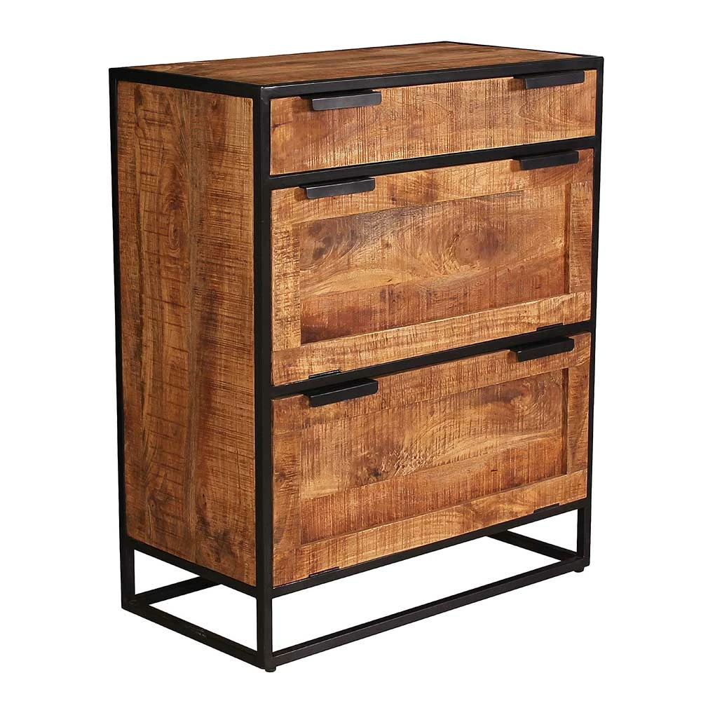 Rustikaler Schuhschrank Im Industrial Style - Evradon – Bild 4