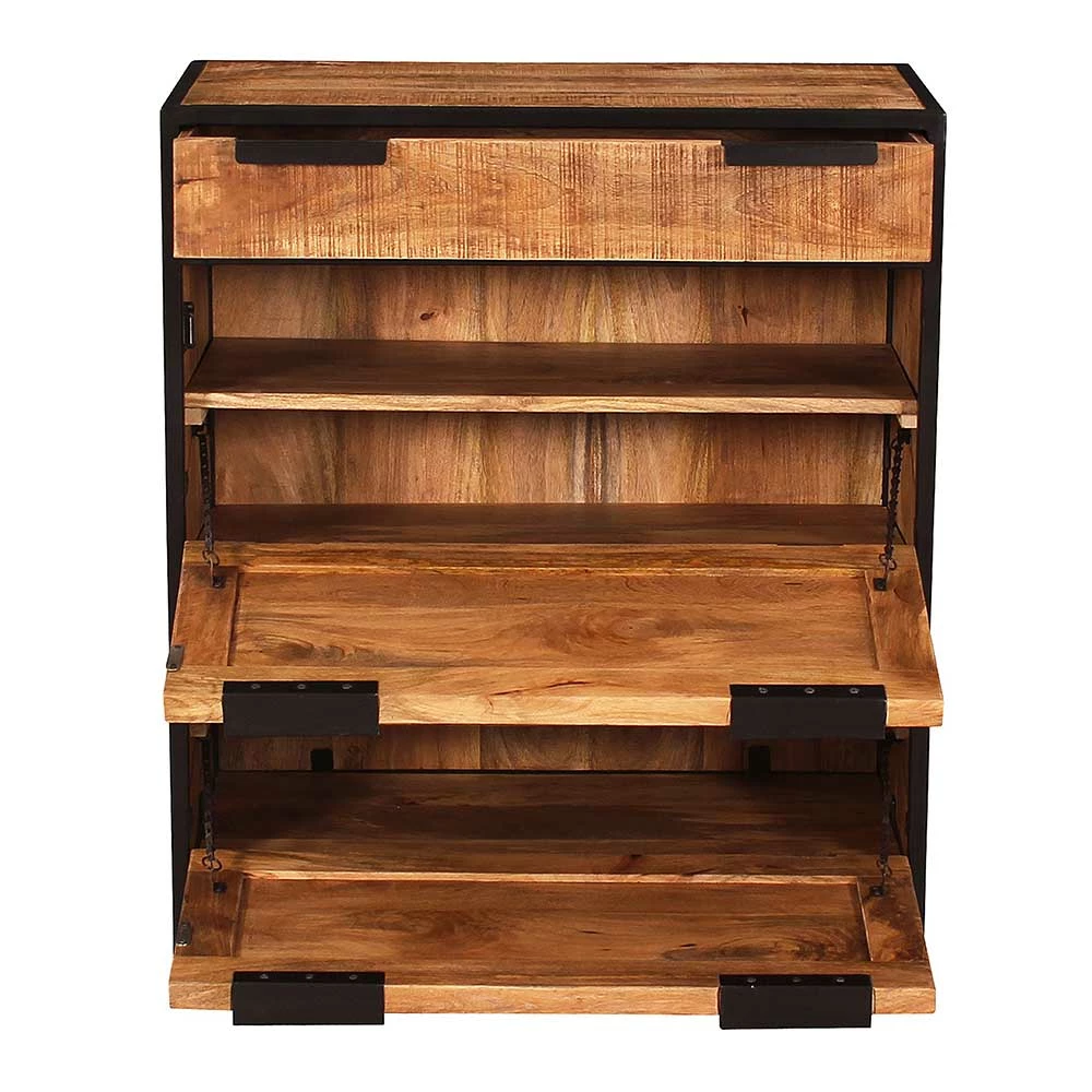 Rustikaler Schuhschrank Im Industrial Style - Evradon – Bild 5