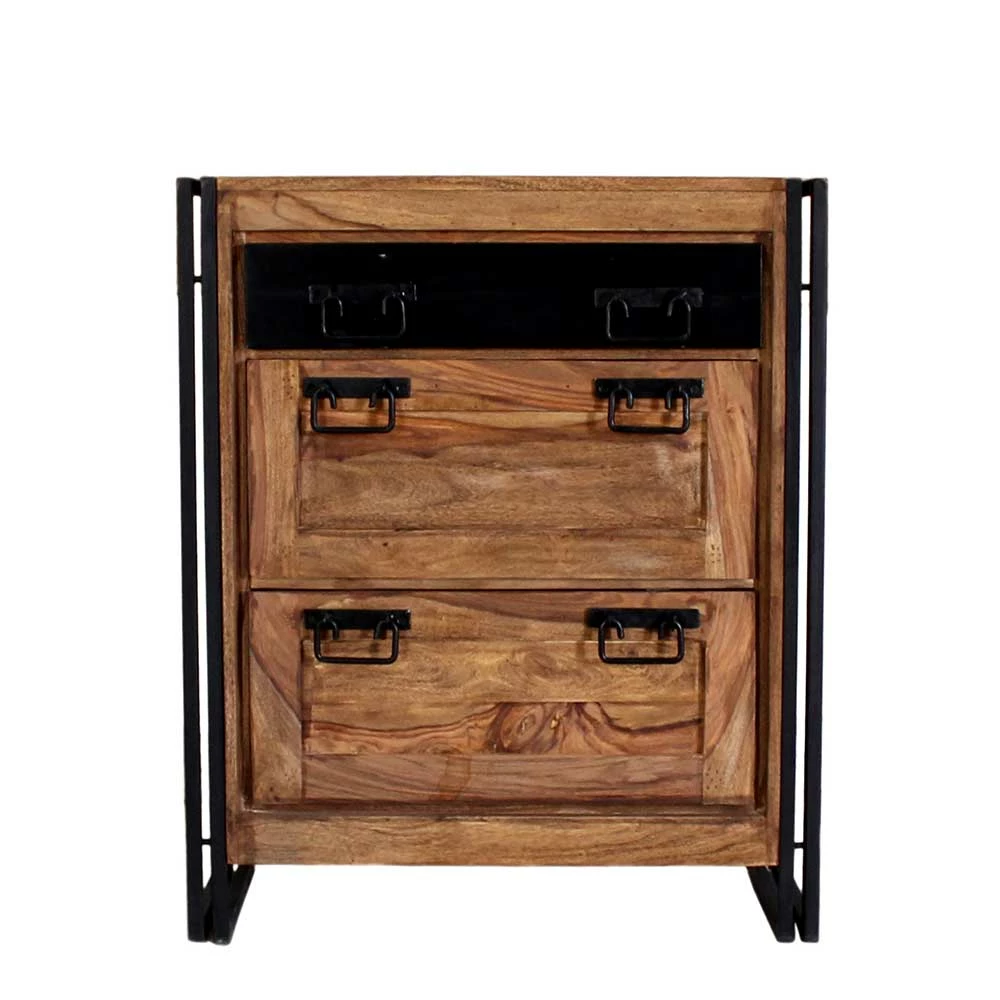 Schuh Klappenschrank Mendoza Aus Akazie Massivholz – Bild 2