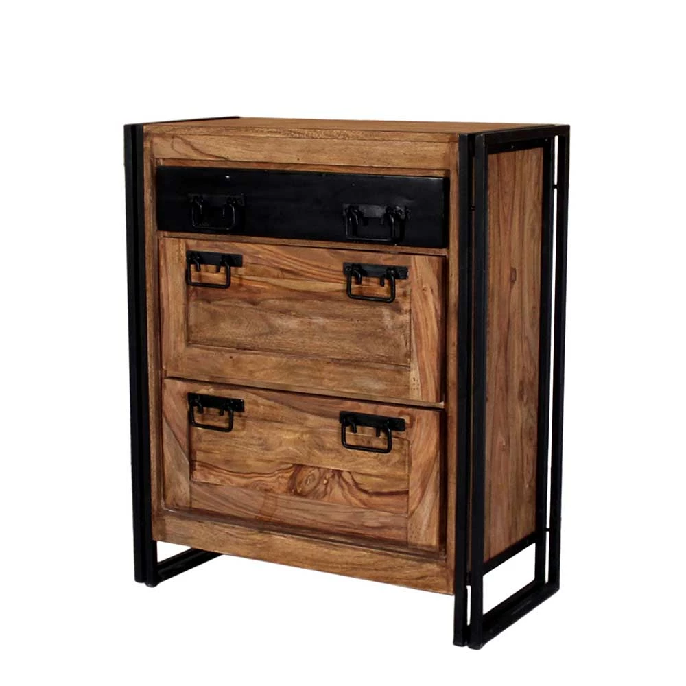 Schuh Klappenschrank Mendoza Aus Akazie Massivholz – Bild 3