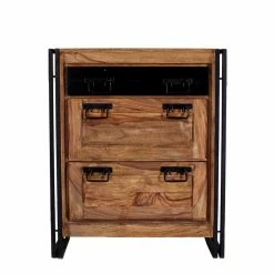 Schuh Klappenschrank Mendoza Aus Akazie Massivholz