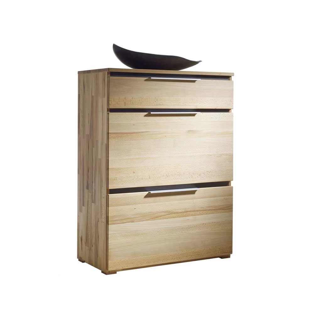 Schuh Klappenschrank Leyrina Aus Kernbuche Massiv Geölt