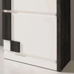 Schuh Klappschrank In Weiß Mit Schwarzgrau - Abruzzias 10 Schuh Klappschrank In Weiß Mit Schwarzgrau - Abruzzias -Renzo Shop schuh klappschrank in weiss mit schwarzgrau inkl zwei schuhklappen abruzzias 02