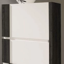Schuh Klappschrank In Weiß Mit Schwarzgrau - Abruzzias 11 Schuh Klappschrank In Weiß Mit Schwarzgrau - Abruzzias -Renzo Shop schuh klappschrank in weiss mit schwarzgrau inkl zwei schuhklappen abruzzias 03