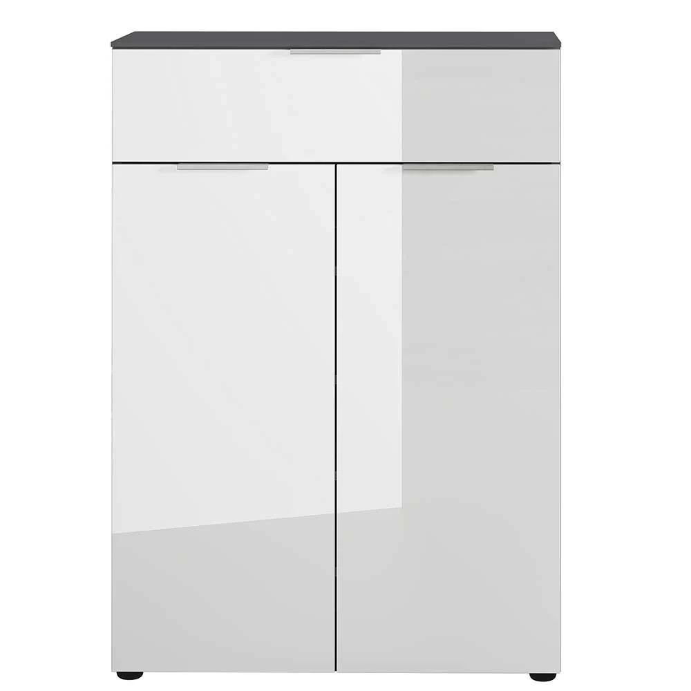 Schuh Vertiko In Weiß Glas & Grau - Moures – Bild 4