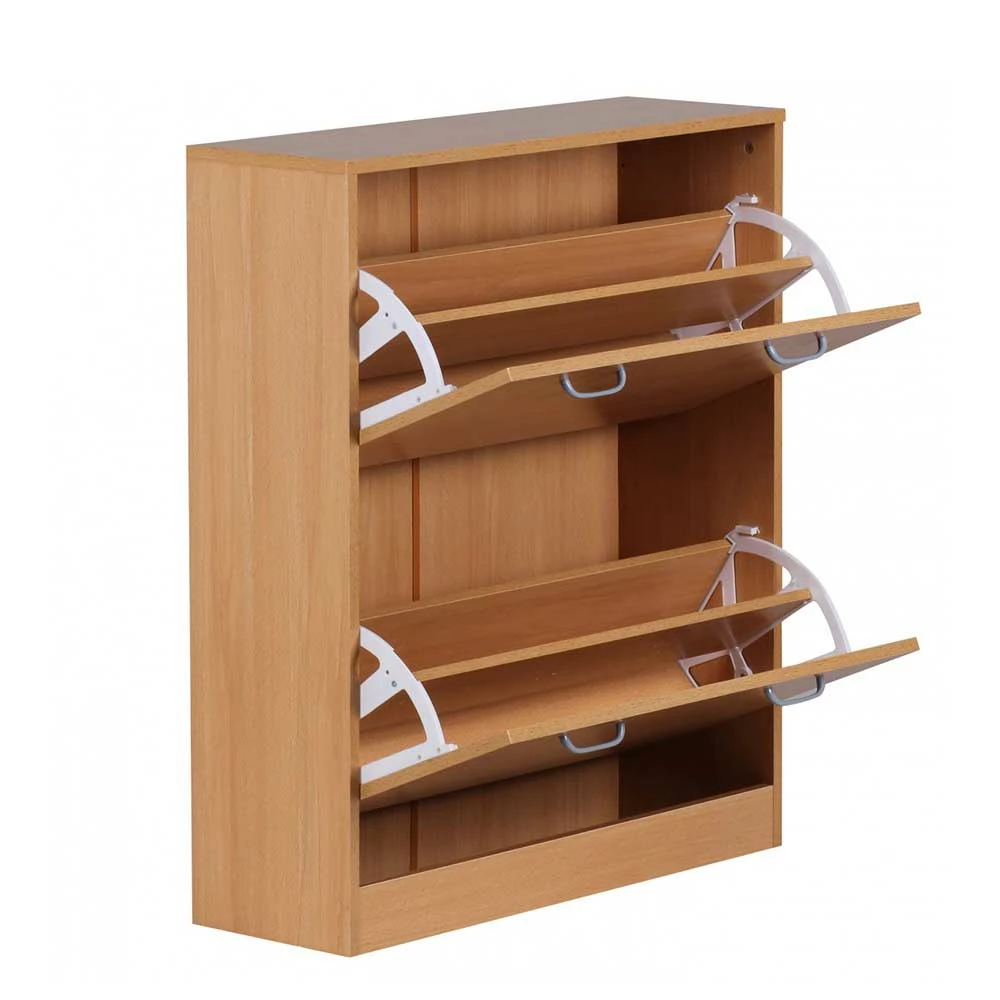 Schuhschrank Mit 2 Klappen In Buche Dekor - Betim – Bild 5