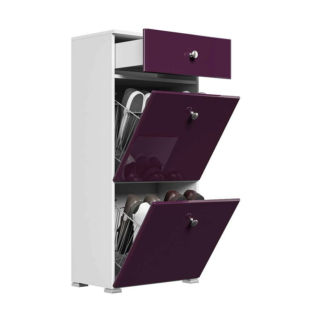 Schuhschrank Mit 2 KlappfĂ€chern & Schublade - Oblaka â Bild 4