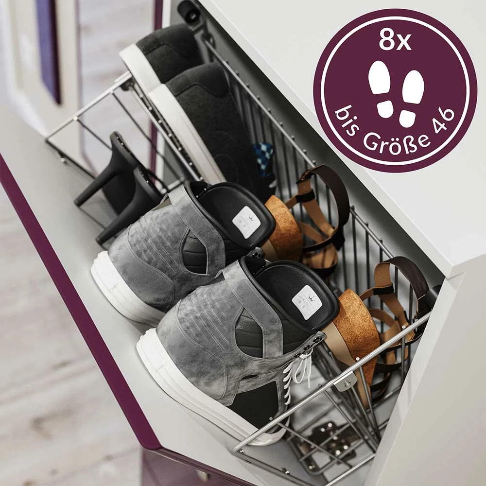 Schuhschrank Mit 2 KlappfĂ€chern & Schublade - Oblaka â Bild 5