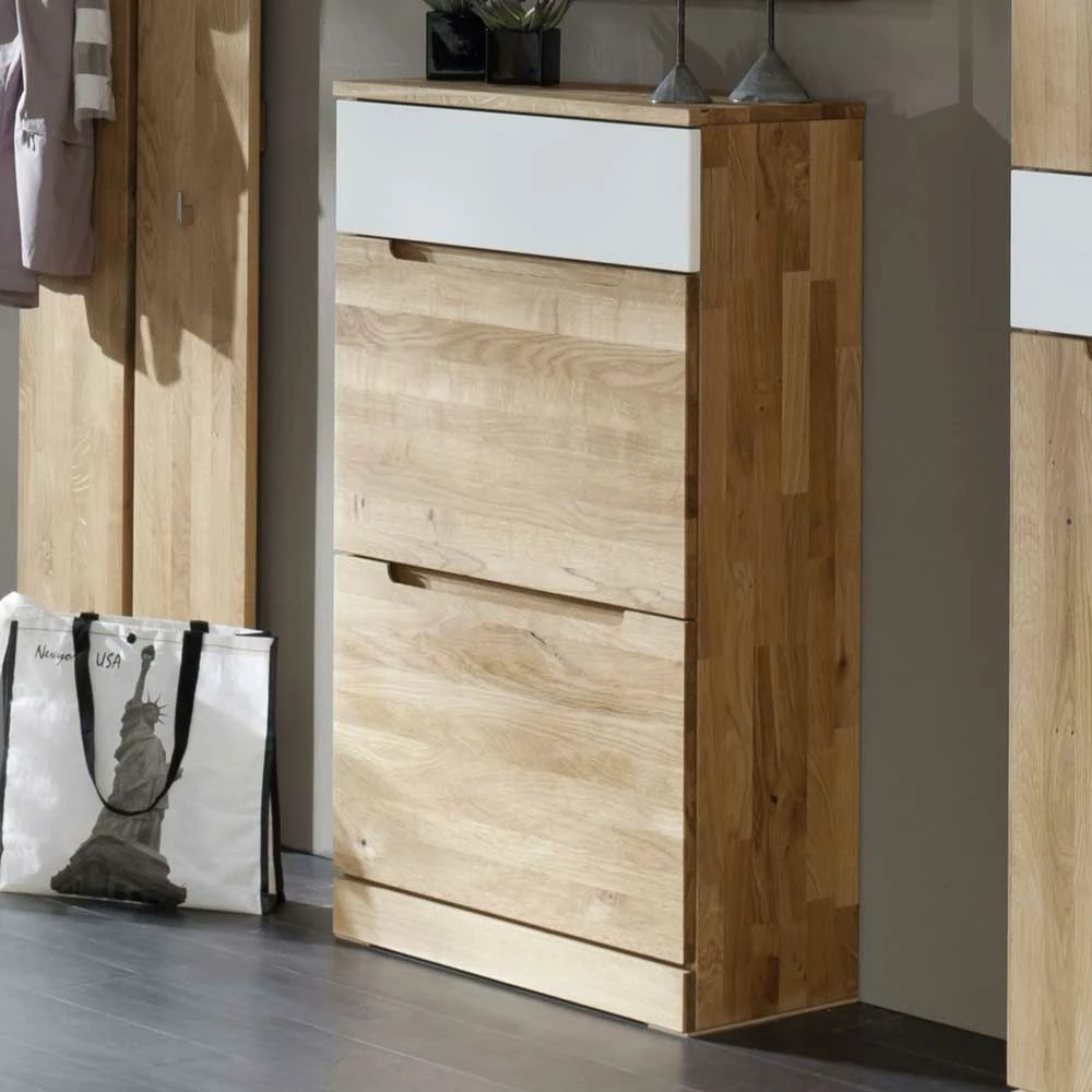 Schuhschrank Natrius Aus Wildeiche Massiv – Bild 2