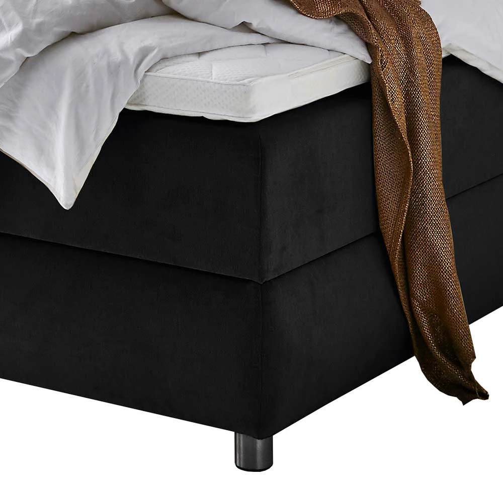 Schwarzes Boxspringbett Mit Bettkasten - Luya â Bild 6