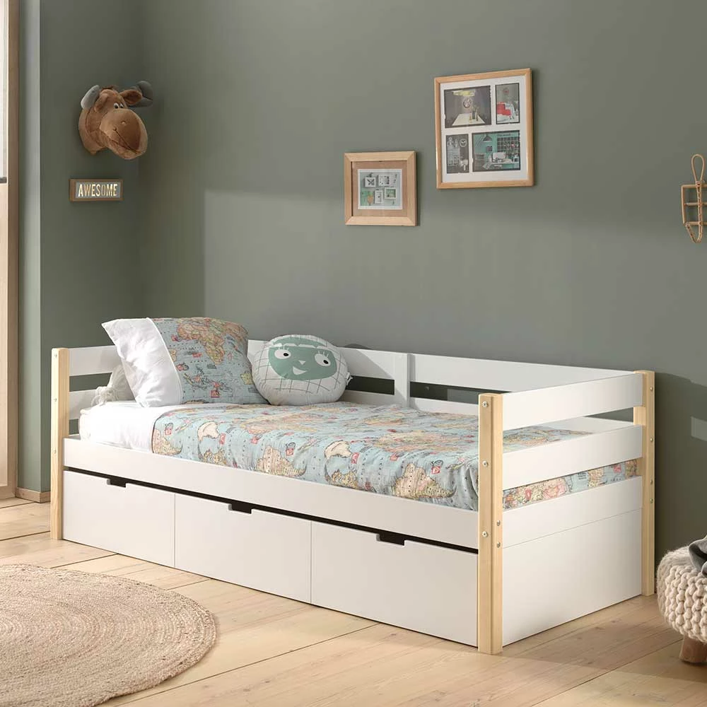 Skandi Kojenbett In Weiß & Kiefer - Ayfina – Bild 2