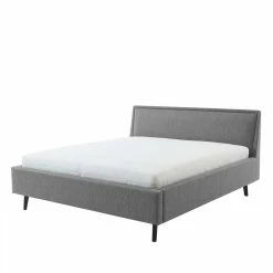 Skandi Polsterbett In Grau Stoff - Optica