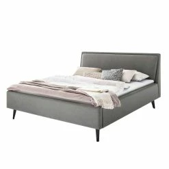 Skandi Polsterbett In Hellgrau & Schwarz - Stramo