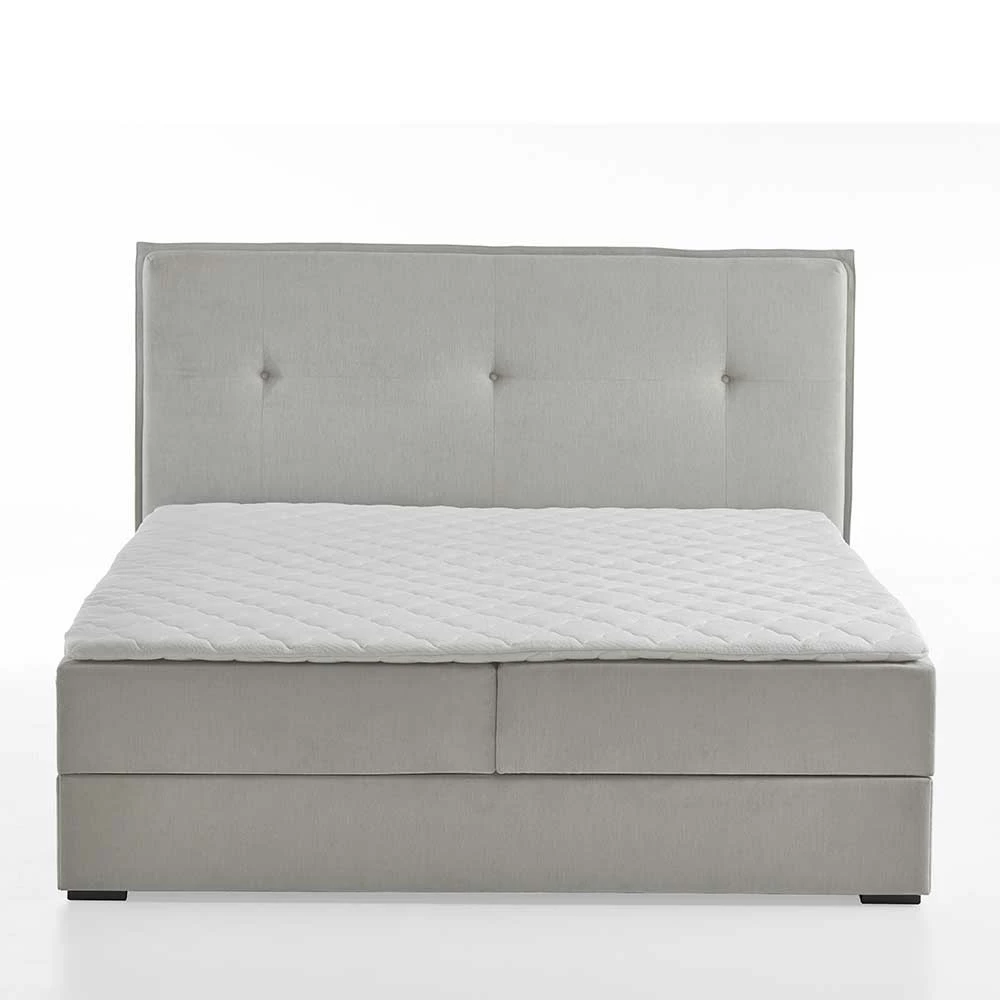 Stauraum Doppelbett In Hellgrau Stoff - Vensun â Bild 5