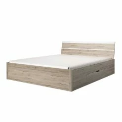 Stauraumbett In Eiche San Remo Dekor - Duno