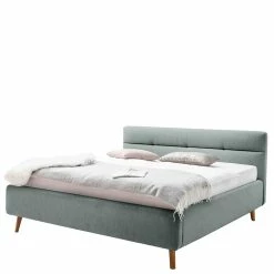 Stauraumbett In Hellem Blau & Eiche - Armele