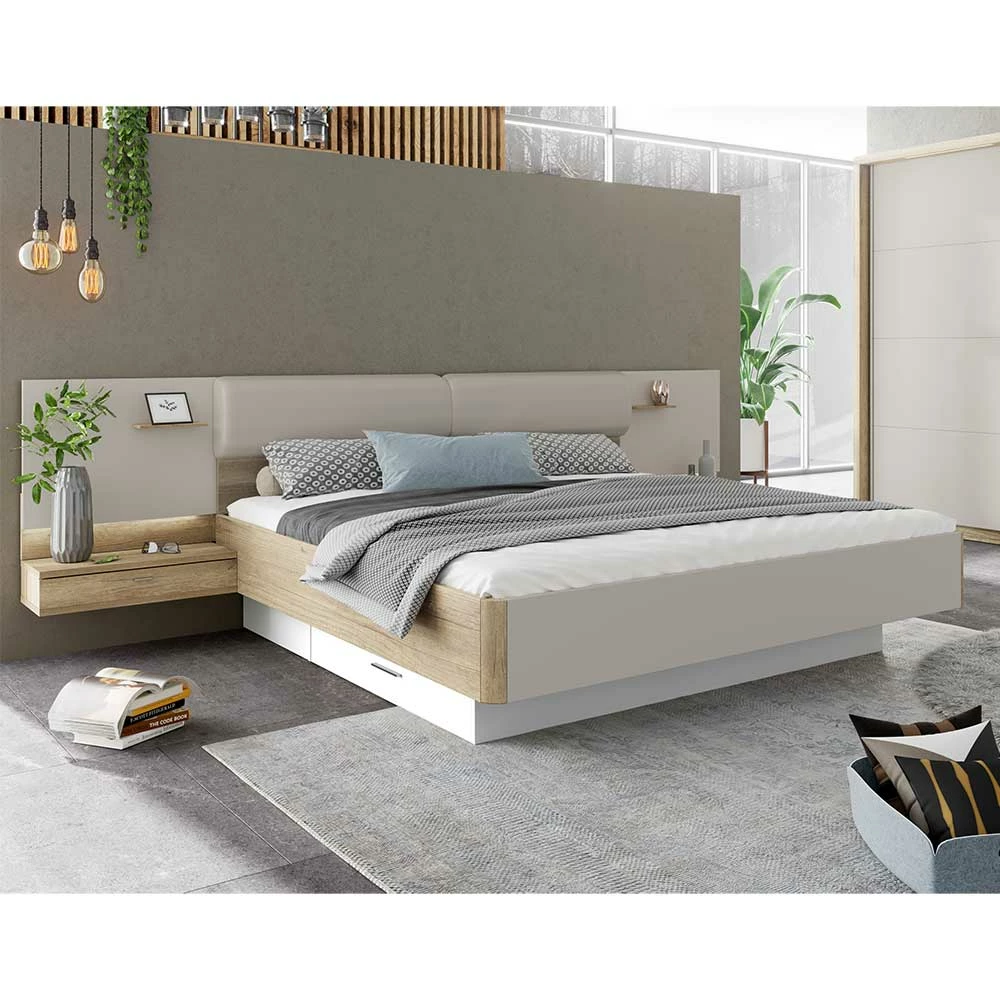 Stauraumbett Inklusive Nachtkommoden - Yanitas – Bild 2