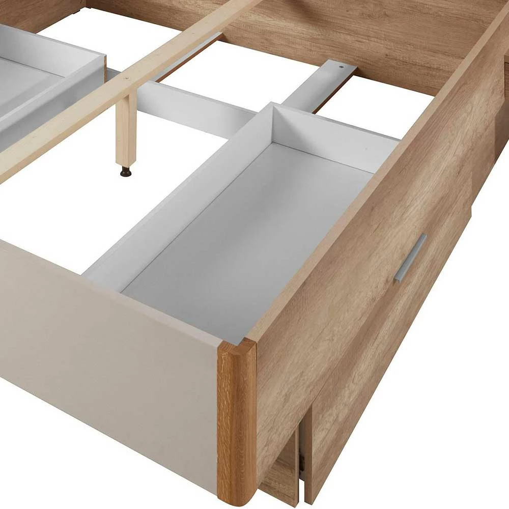 Stauraumbett Inklusive Nachtkommoden - Yanitas – Bild 6