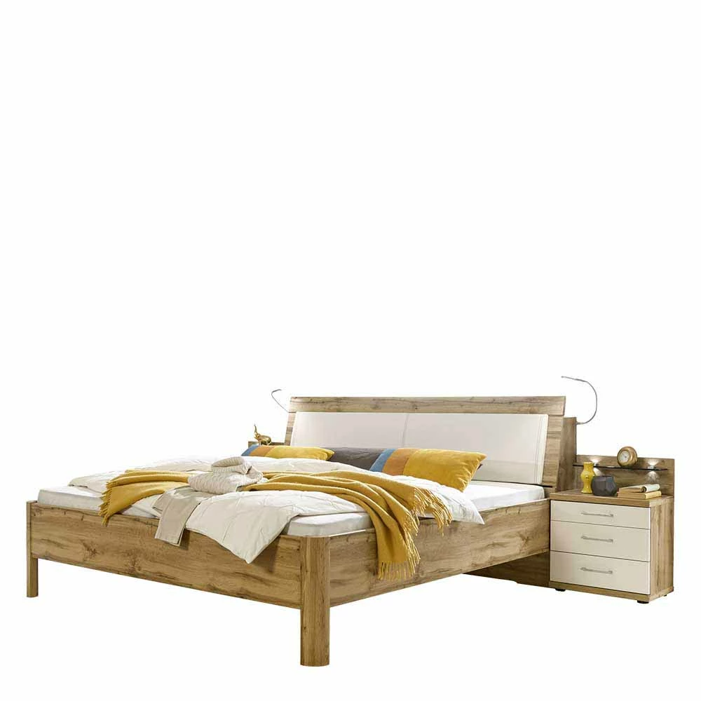 Stauraumbett Neriman Und Nachtkommoden Set (dreiteilig)